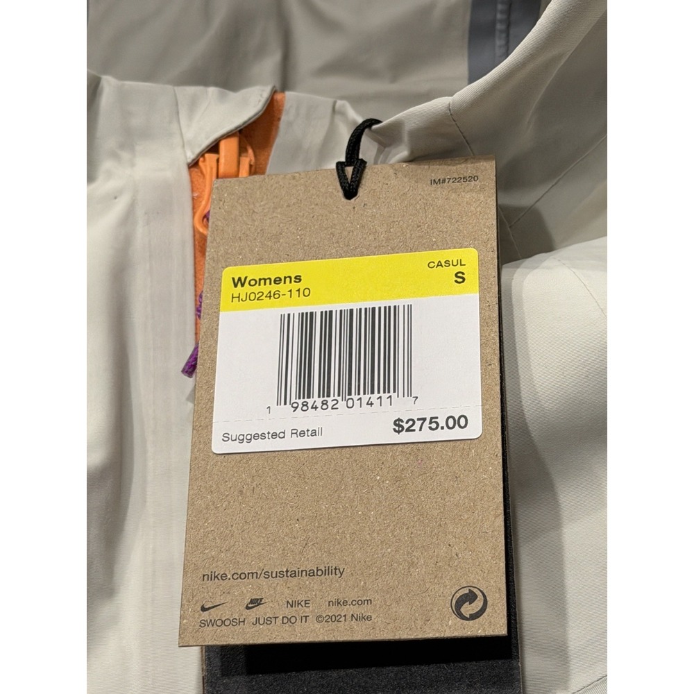 Nike Wmns ACG Morpho Storm-Fit ADV Rain Jacket White HJ0246-110 Womens Small NWT - Picture 3 of 10